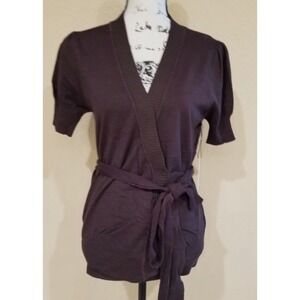 Vertigo Paris Classic Wrap Sweater Medium Office Siren Corpcore Work Top NEW